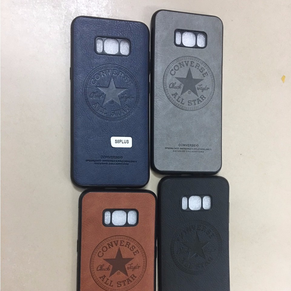 Ốp lưng cho Galaxy S8/ S8 Plus giả da Converse chống sốc siêu đẹp