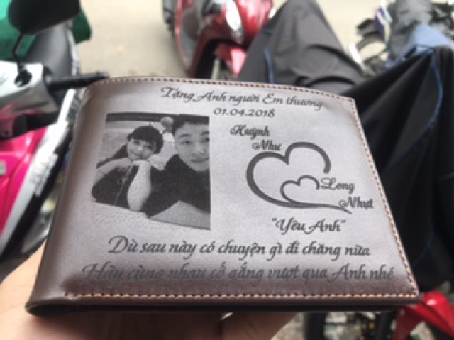 Ví da bò khắc tên hình ảnh theo yêu cầu - Quà tặng | BigBuy360 - bigbuy360.vn