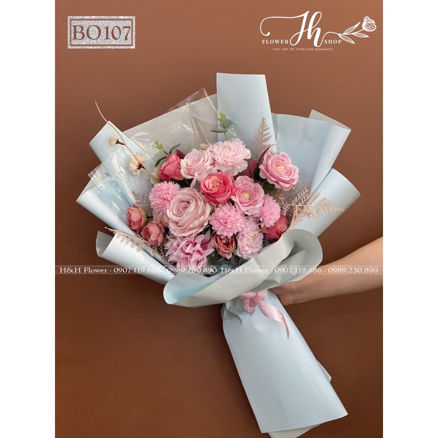 Bó Hoa Lụa Đẹp Nhiều Tone Màu Đa Dạng - HOA LỤA CAO CẤP GIÁ RẺ