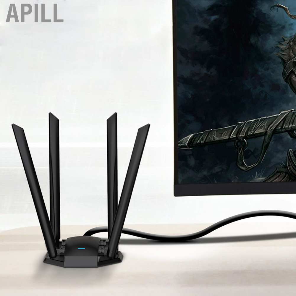 Thẻ Mạng Wifi Apill Cổng Usb Kép Chống Nhiễu Truyền Dữ Liệu Tốc Độ Cao