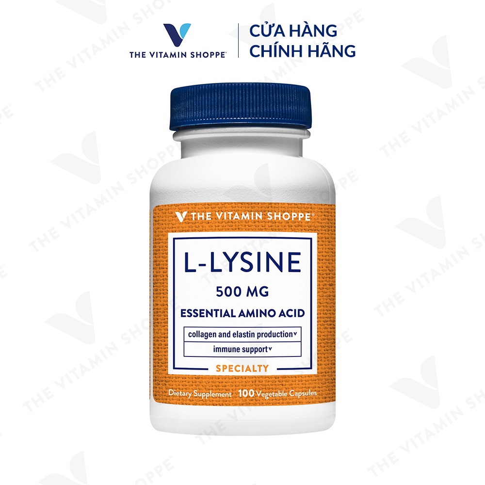 [Mã BMLTA35 giảm đến 35K đơn 99K] Viên uống tăng cường sức đề kháng THE VITAMIN SHOPPE L-lysine 500 MG 100/300 viên