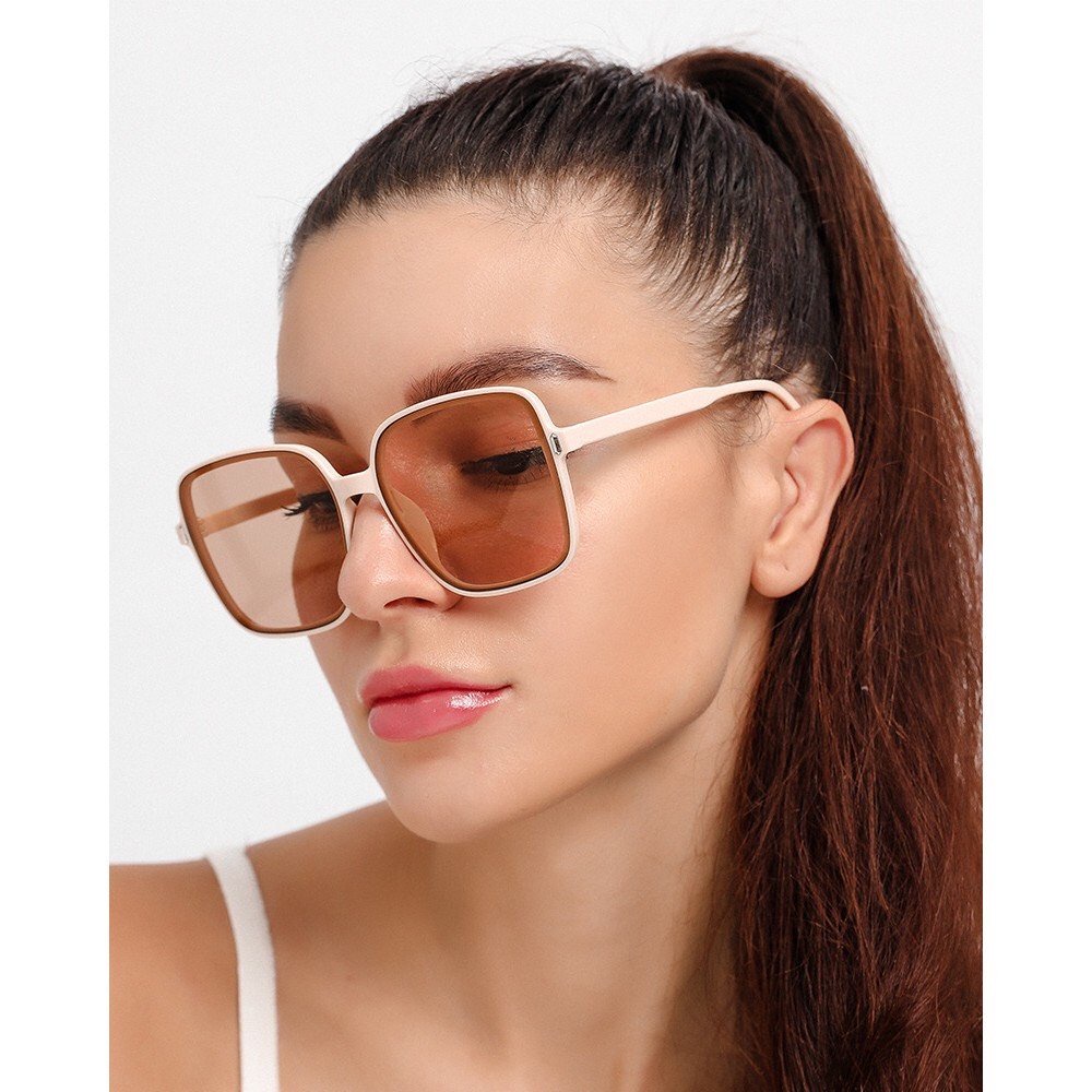 Kính râm thời trang ABICA gọng vuông màu Gradient phiên bản Hàn Quốc siêu ngầu cá tính hợp đi biển kỷ yếu đẹp giá rẻ 214