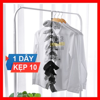 Dây Kẹp Phơi Tất , Dây Treo Quần Áo , Dây Phơi Đồ Lót Tiện Dụng Dài 70 cm