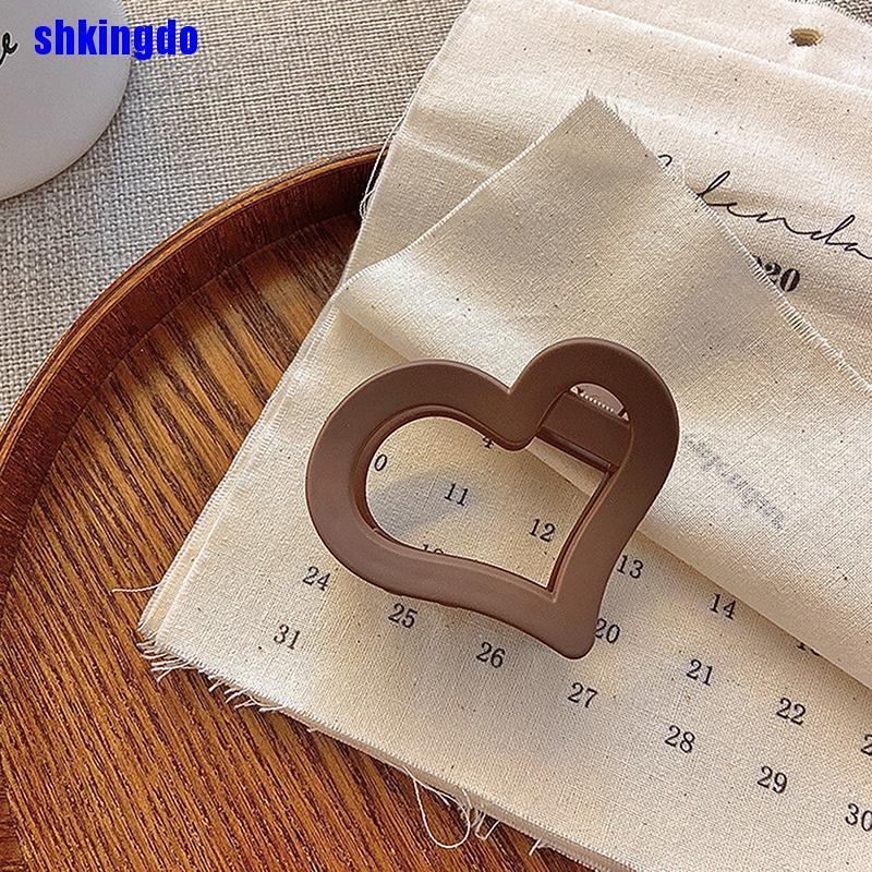 Kẹp tóc càng cua bằng acrylic màu trơn phong cách Hàn Quốc dành cho nữ