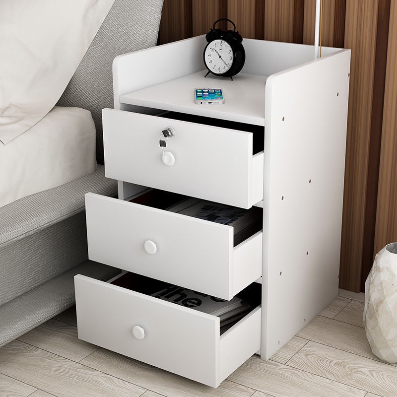 Bàn đầu giường đơn giản Phòng ngủ hiện đại Lưu trữ cạnh giường có tủ khóa Tiết kiệm Đặc biệt | BigBuy360 - bigbuy360.vn