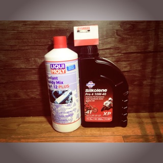 Combo nhớt fuchs sikoline + nước mát liqui đỏ + lọc nhớt yamaha