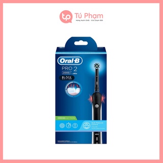 Bàn chải đánh răng điện oral-b pro 2 2000 cross action đen