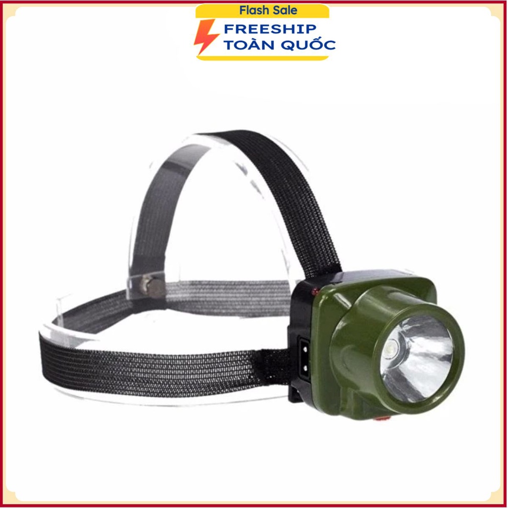 ĐÈN PIN ĐỘI ĐẦU Sạc Điện 1 Led Xoay 240 Độ - Đèn Soi Tai Chip Led Siêu Sáng (Xanh/Đen)