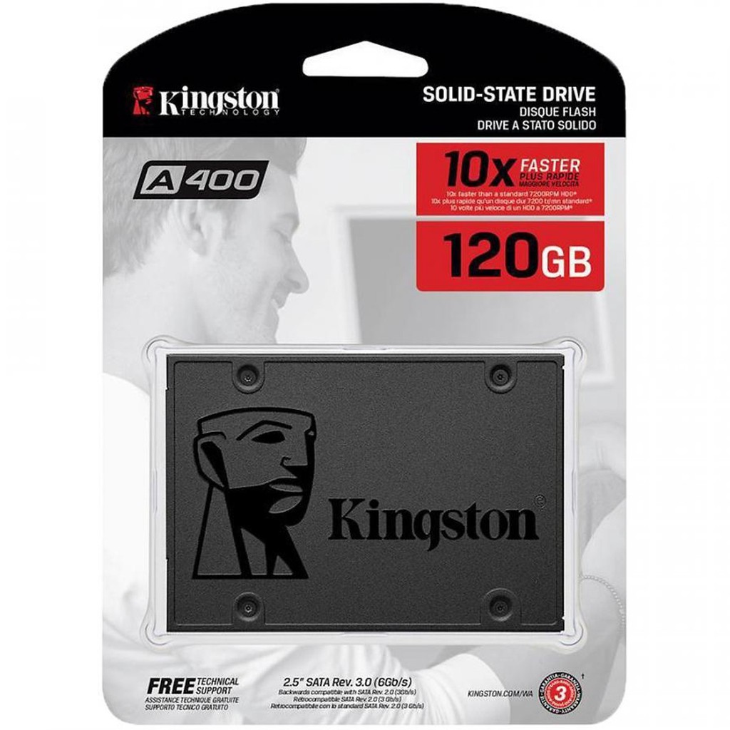 [Mã 255ELSALE giảm 7% đơn 300K] Ổ Cứng SSD Kingston A400 120GB SA400S37/120G | WebRaoVat - webraovat.net.vn