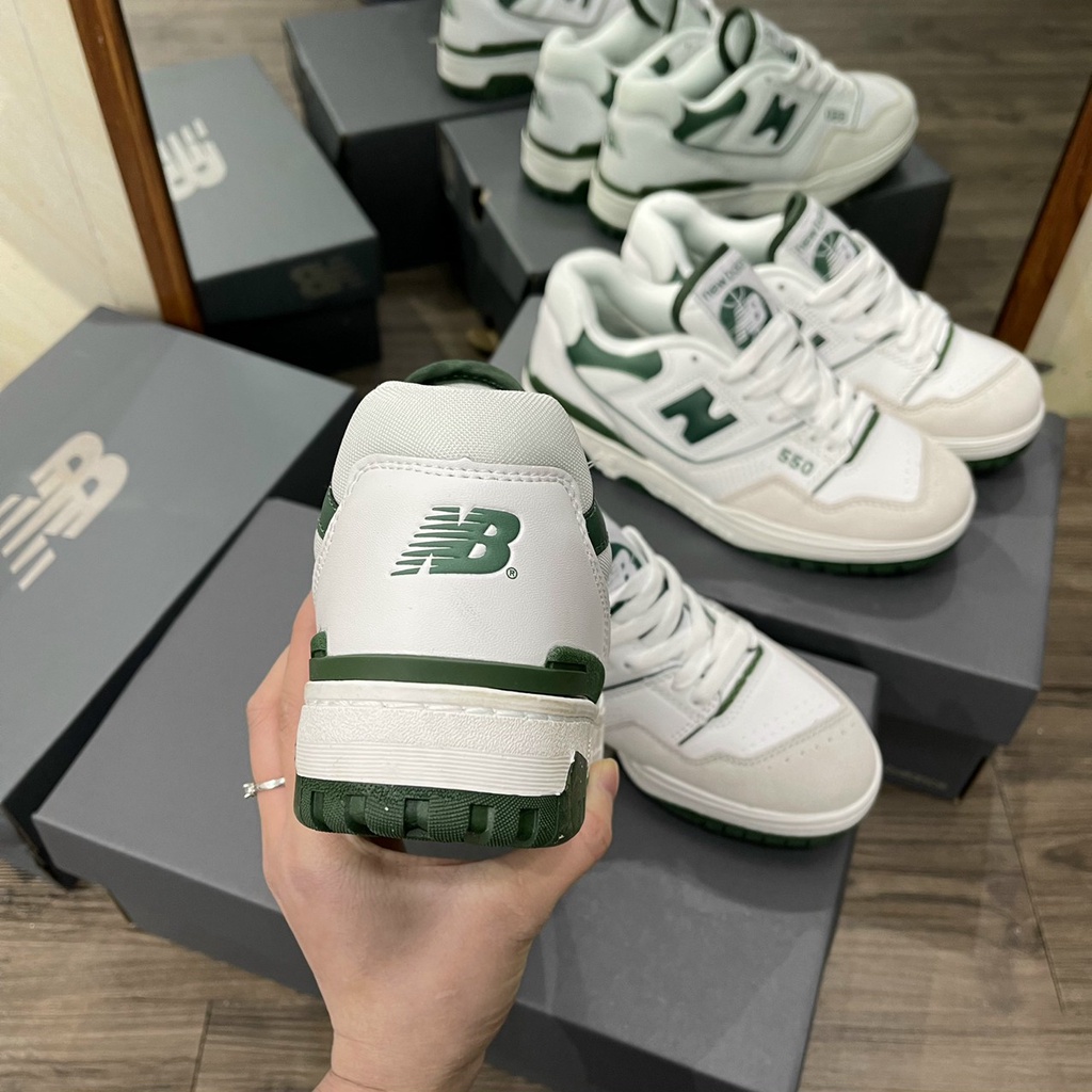Giày thể thao sneaker chữ N xanh than mẫu mới GIÀY NB 550 xanh lá GIÀY NEW.BALENCE GREEN NAM NỮ ẢNH THẬT