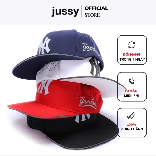 Mũ Snapback N-Y Jussy Fashion Thiết Kế Kiểu Nón Lưỡi Trai Nam Đục Lỗ 3D Chất Vải Dù Thoáng Mát Nhiều Màu Hot Trend