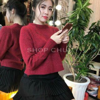 Áo len buộc nơ