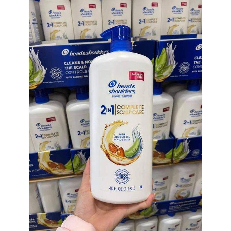 Dầu gội xả 2 in 1 Head & Shoulders hạnh nhân Dry Scalp Care Mỹ 1.18l của Mỹ