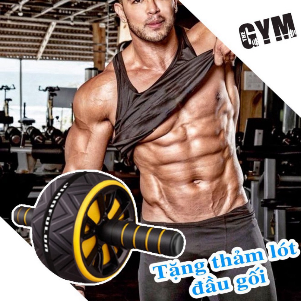 [KHO GYM] Con lăn tập bụng 1 bánh xe 2021, máy tập thể dục giảm mỡ bụng tại nhà giúp vòng bụng săn chắc đốt mỡ 6 múi đẹp