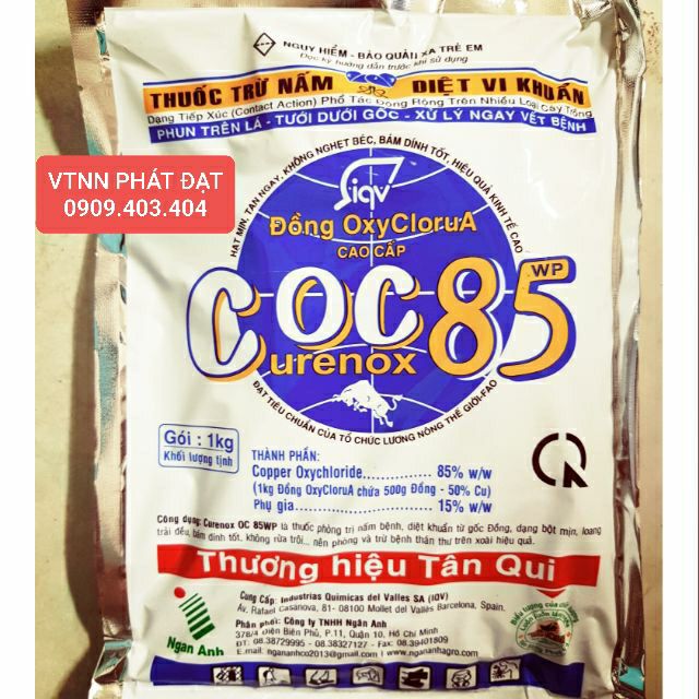 Thuốc Trừ Nấm và Diệt Khuẩn COC 85 (gói 1kg)