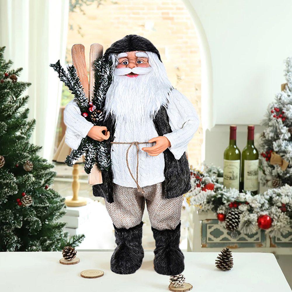 LAKAMIER Santa Claus Pattern Garden Decoration 30cm Home Decoration Sculpture Children Gift