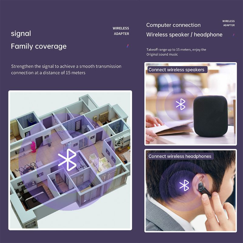 Usb Nhận Tín Hiệu Bluetooth 5.0 Và Phụ Kiện