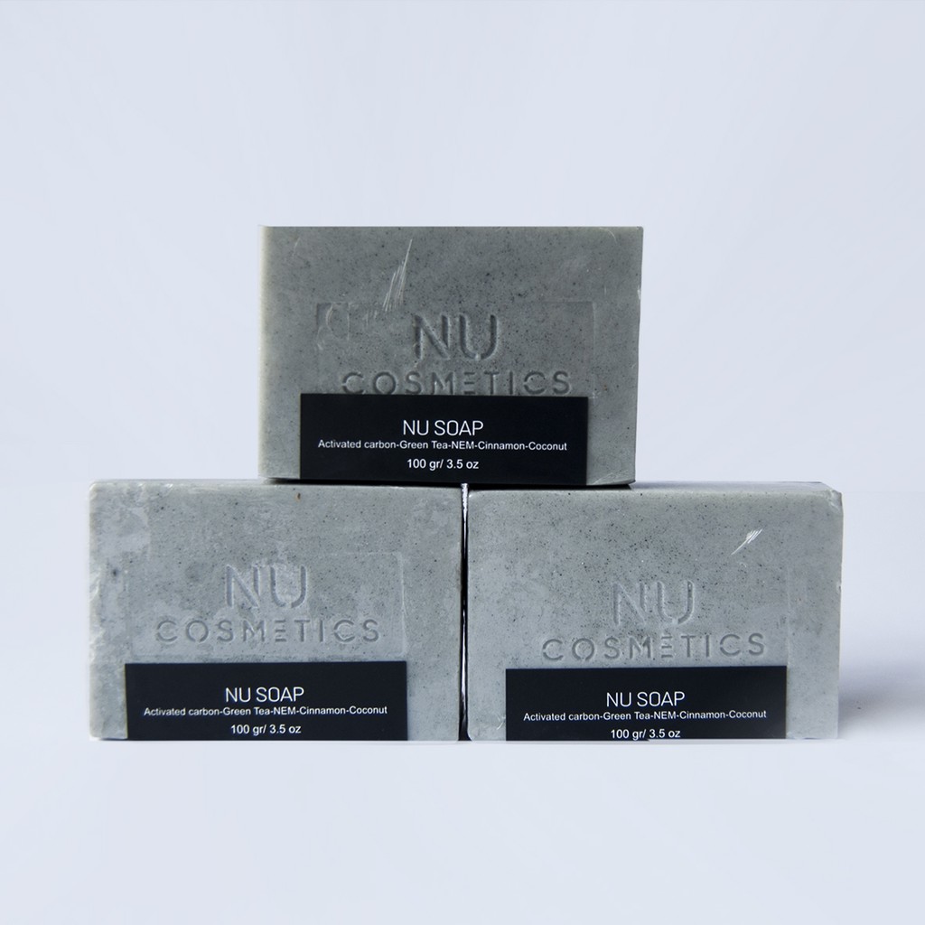 Combo 3 xà bông sinh dược than tre, quế giảm mụn lưng Nucosmetics (3 bánh) soap tắm thơm tinh dầu | BigBuy360 - bigbuy360.vn