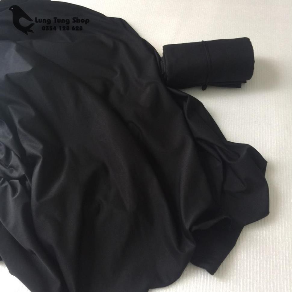 Combo 1 chiếu ngủ văn phòng viền đen và mền màu đen