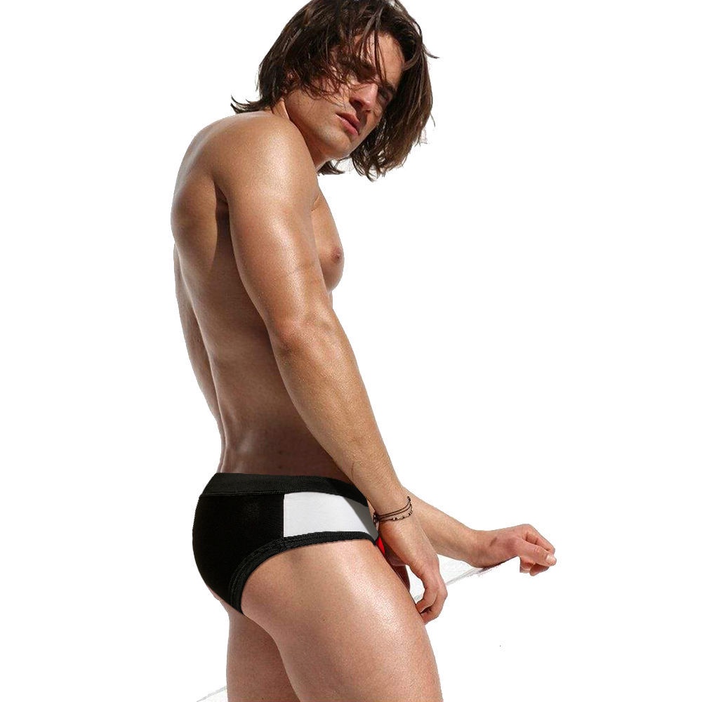 Quần Bơi Tam Giác Lưng Thấp Màu Sắc Nổi Bật Phong Cách Âu Mỹ Thời Trang Quyến Rũ Cho Nam