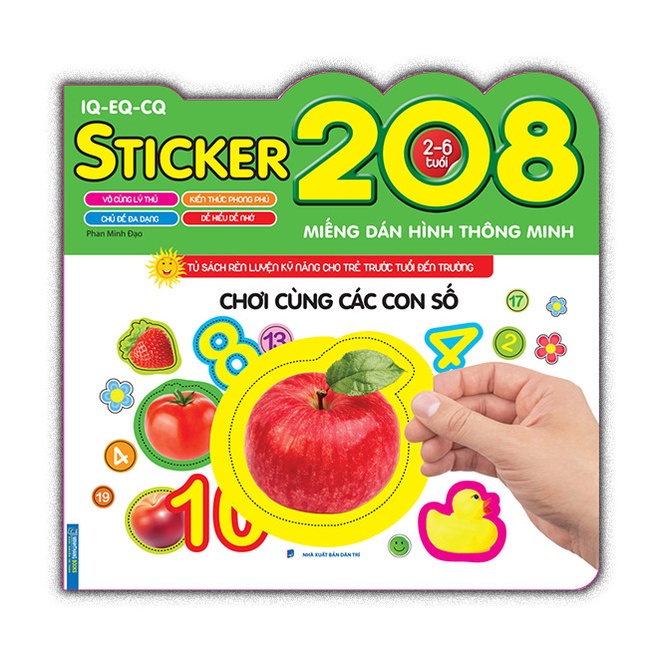 Sách - 208 miếng dán hình thông minh IQ-EQ-CQ (trọn bộ 6 cuốn)