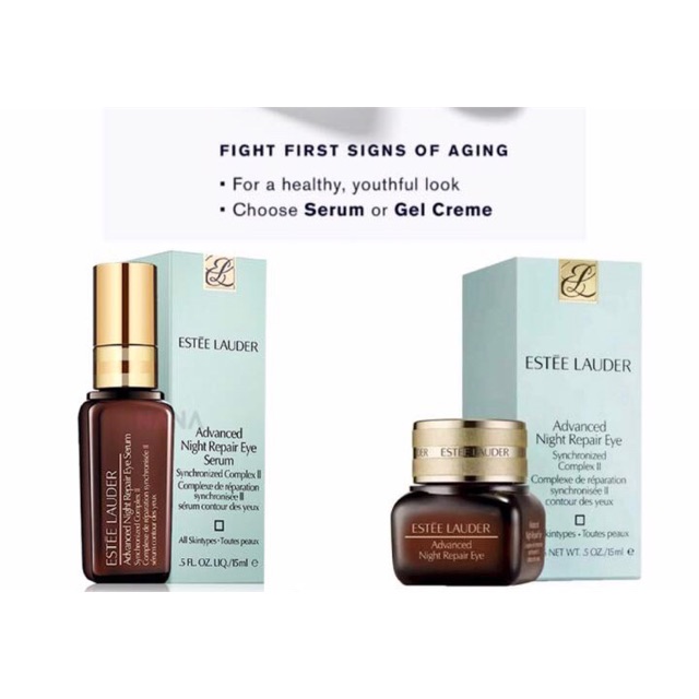 [15ml, new fullbox] ESTEE LAUDER ADVANCED NIGHT REPAIR FOR EYE - Tinh chất phục hồi da vùng mắt