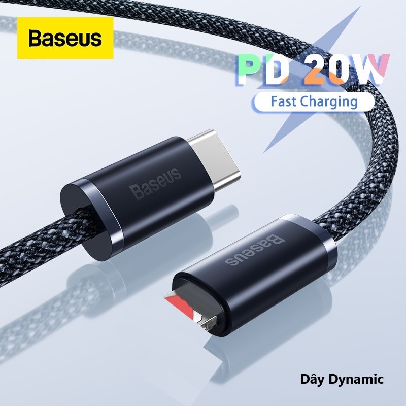 Dây sạc nhanh 20W Baseus / cáp đồng bộ dữ liệu Baseus PD 20W cổng USB C to cho i14 13 12 Pro Max,..