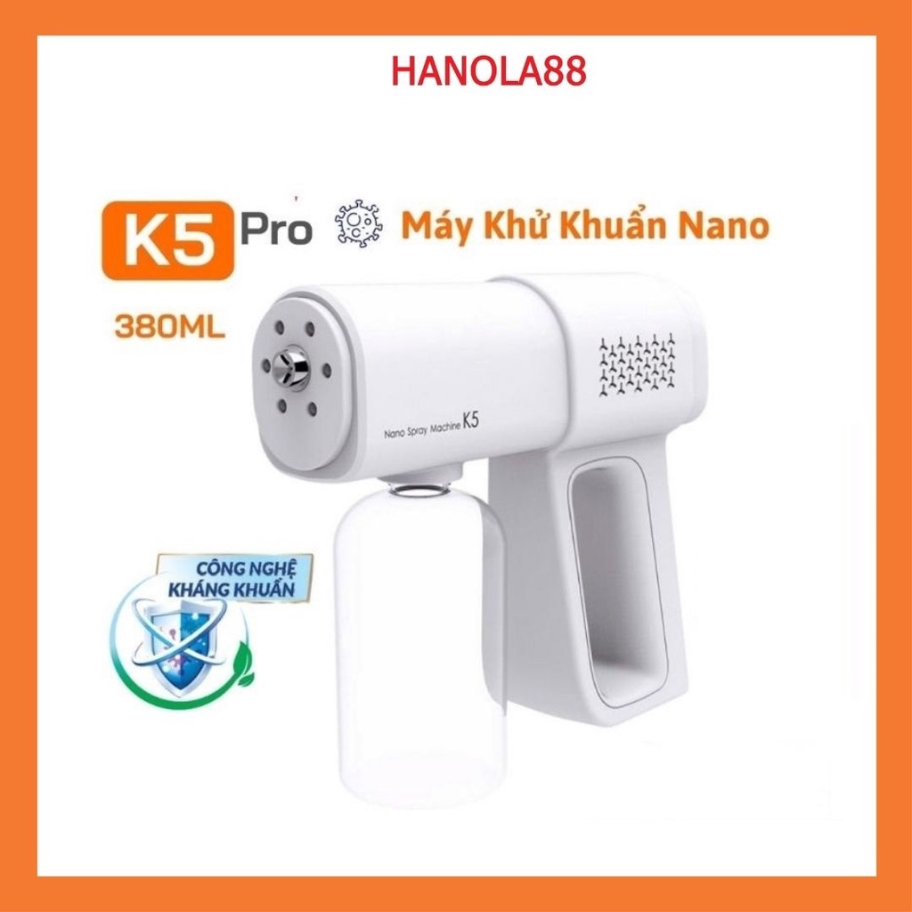 Súng phun khử khuẩn, Máy xịt khử khuẩn K5 Pro cầm tay cao cấp