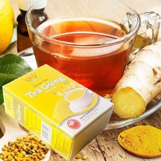 TRÀ GỪNG dạng cốm Sing Việt (Tùy chọn hộp xanh 200g - 20 gói x 10g, hộp vàng 100g - 10 gói x 10g)