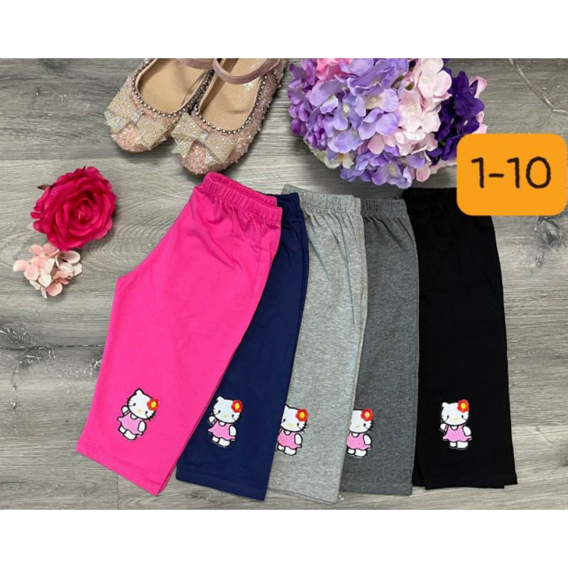 Quần ngố legging bé gái cotton co dãn mỏng mát