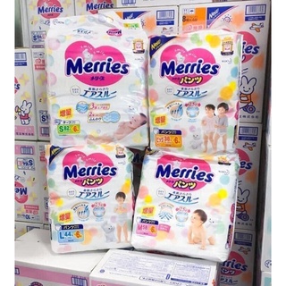 Bỉm dán/quần merries size nb96/s88/m64/l58 nội địa nhật