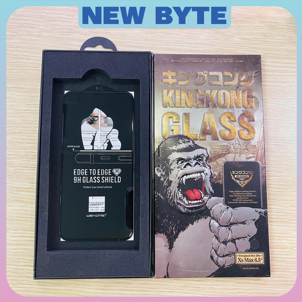 Kính cường lực nhám chống bám vân tay King Kong cho điện thoại IP, miếng dán màn hình bảo vệ chống xước cho điện thoại