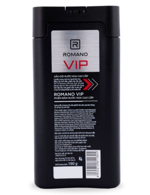 Dầu Gội / Sữa Tắm Romano Vip 180g