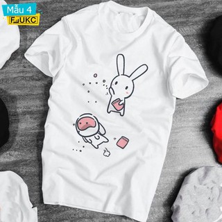 HOT SALE- Áo Thun Thỏ Bảy Màu Rắc Thính Siêu Đáng Yêu Giá Ưu Đãi F712L11