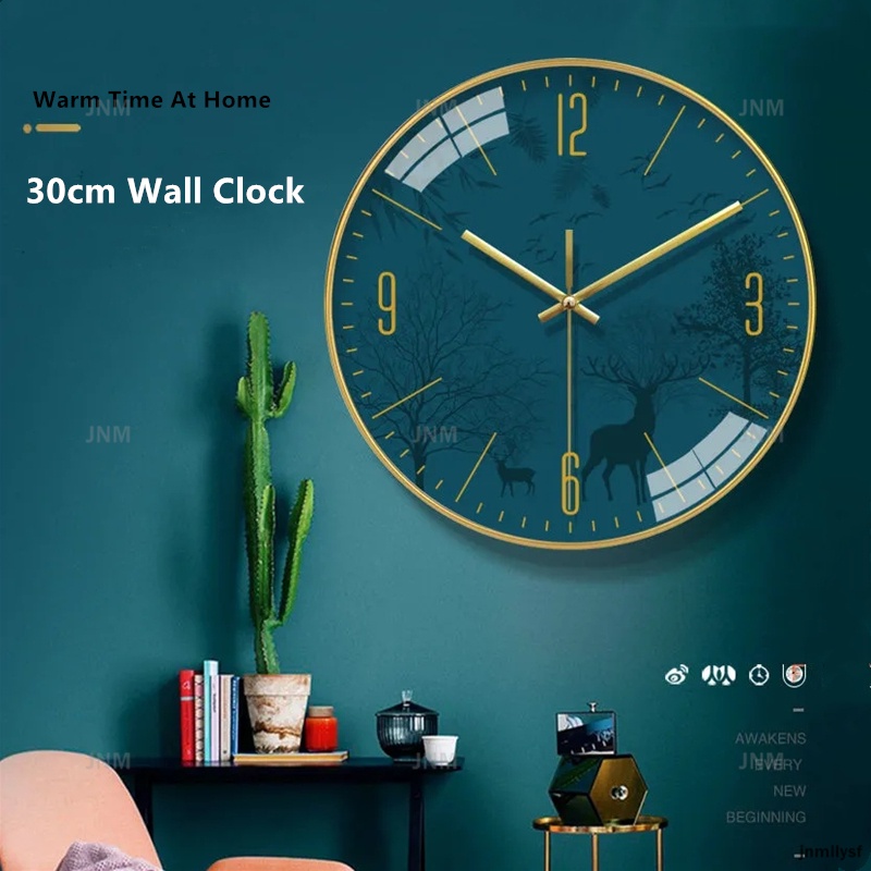 Đồng hồ treo tường 30cm phong cách Bắc Âu hiện đại
