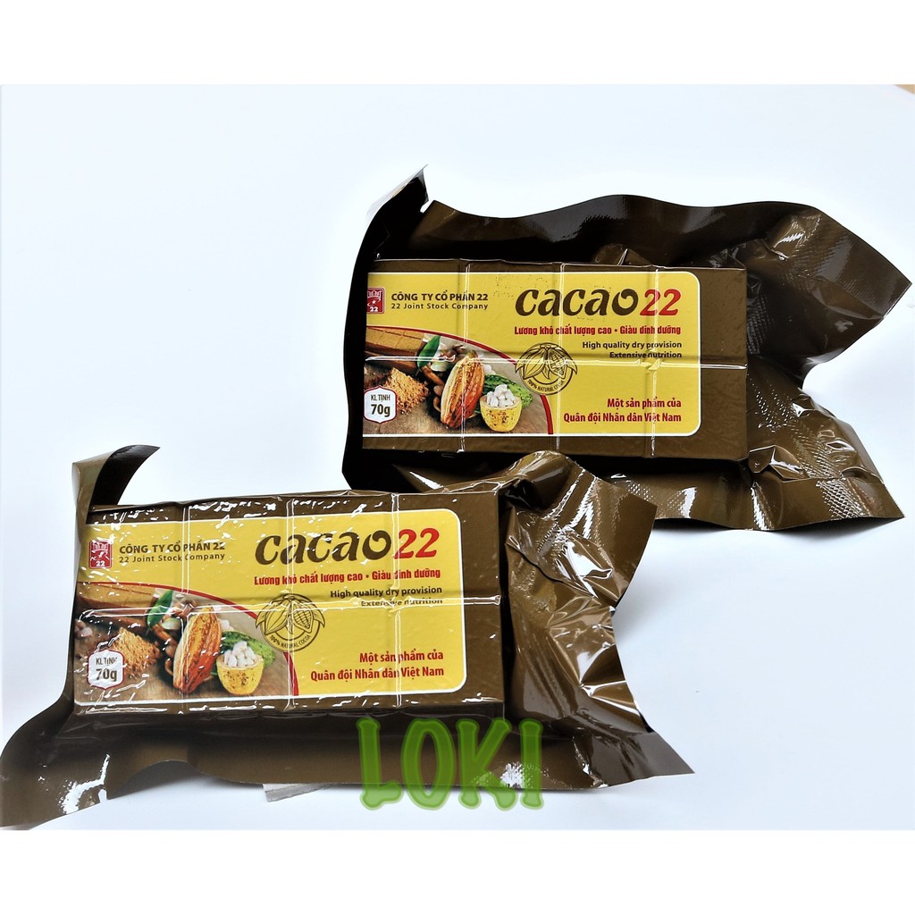 Lương khô quân đội vị Cacao - Công ty 22 - Lẻ 1 cái 70G | BigBuy360 - bigbuy360.vn