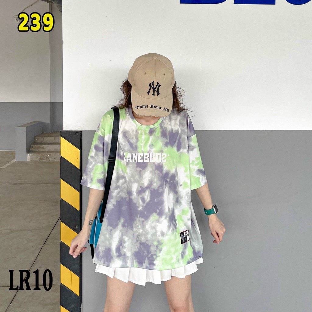 Áo thun loang màu 𝑭𝒓𝒆𝒆𝒔𝒉𝒊𝒑 Áo phông unisex LR10 vải cotton xượt poli co giãn thấm hút tốt, không xù lông