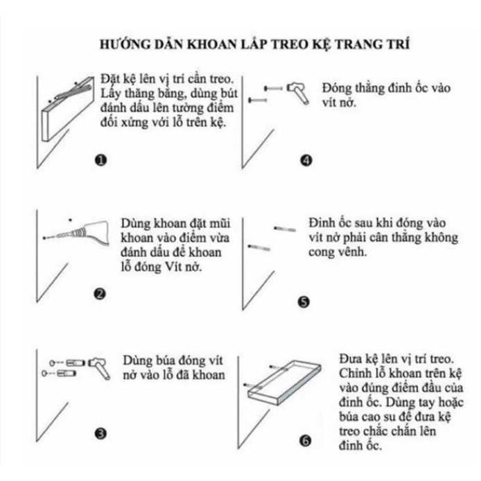 Kệ Tivi gắn tường - nhiều kích thước