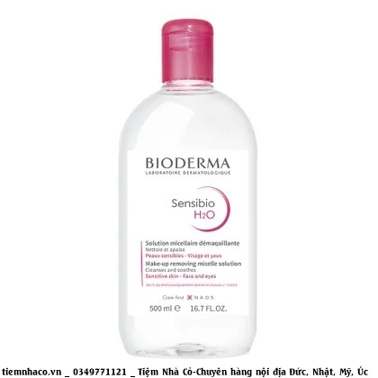 Nước Tẩy Trang Bioderma H2O 500ml Créaline Hồng, Sébium Xanh