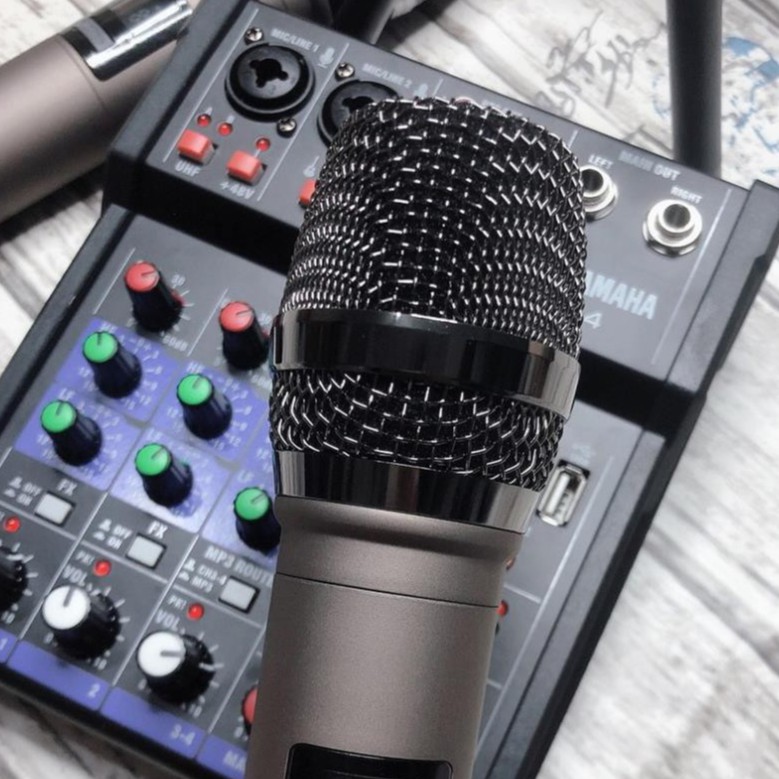 Bàn mixer karaoke G4 yamaha bộ Mic thu âm hát livestream tặng kèm 2 micro, hành chính hãng /giá tốt