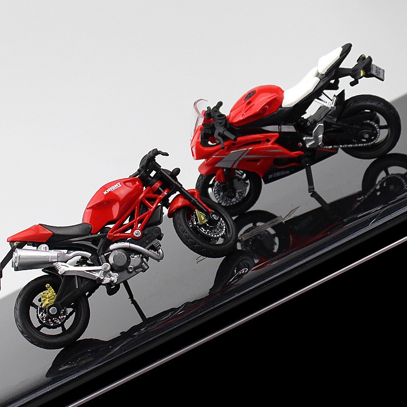 MÔ HÌNH XE MOTO Siêu xe Ducati Siêu xe Yamaha -  tỷ lệ 1:18 Đen đồ chơi trẻ em
