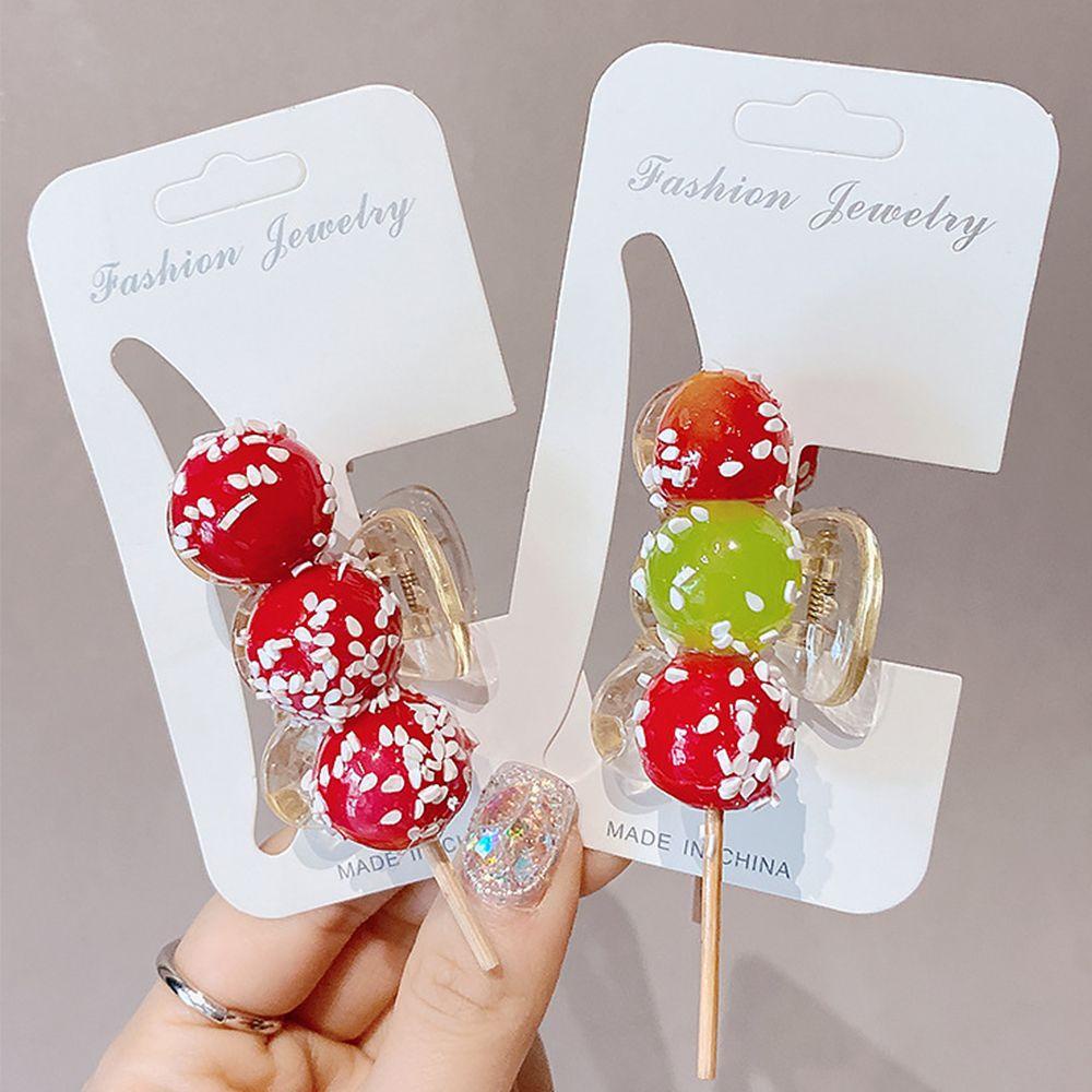 Kẹp Tóc Càng Cua Bằng Acrylic Màu Ngà Hình Trứng Gà Ngọt Ngào Cho Nữ