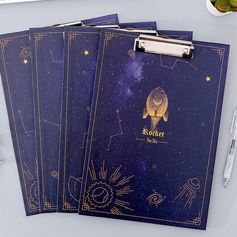 Bìa Kẹp Hồ Sơ Khổ A4 Họa Tiết Bầu Trời Sao Sáng Tạo