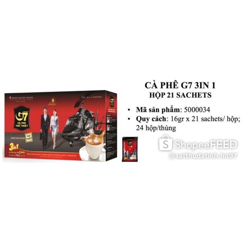 CÀ PHÊ G7 3in1 HỘP 21 SACHETS