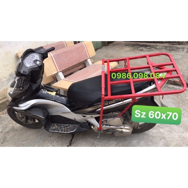 Giá chở hàng, baga xe máy đa năng không mở cốp, tháo lắp dễ dàng