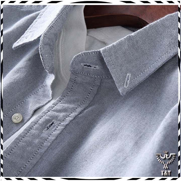 Áo sơ mi nam oxford dài tay kiểu dáng Hàn Quốc dáng ôm cổ bẻ cao cấp full hộp SM01 | BigBuy360 - bigbuy360.vn