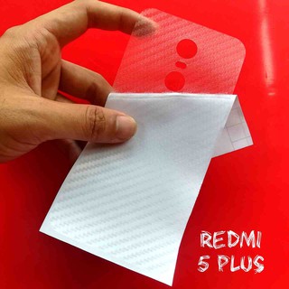 Miếng Decal Dán Lưng Xiaomi Redmi 5 Plus Nhám Trong Carbon