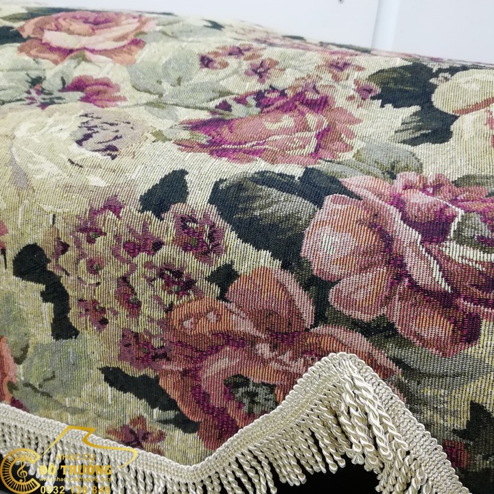 Khăn Phủ đàn Piano điện mẫu hoa Mẫu Đơn