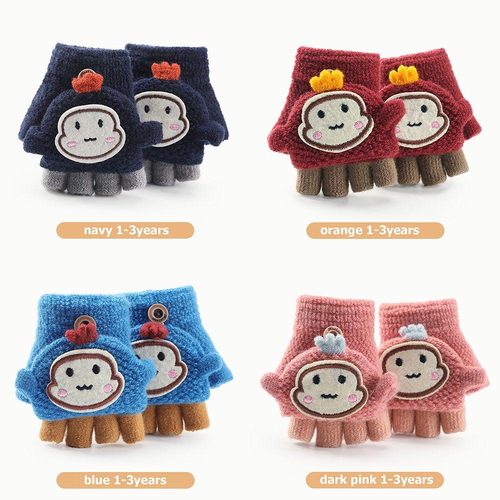 Găng Tay Hở Ngón Mềm Mại Giữ Ấm Cho Bé 1-6 Tuổi