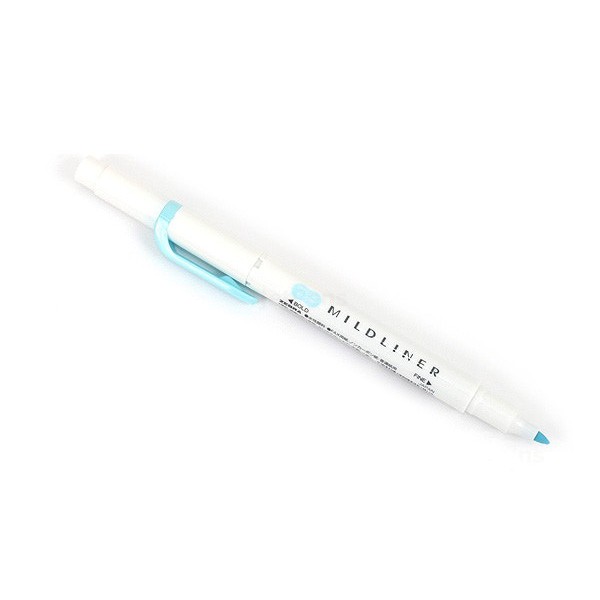 Bút đánh dấu hai đầu Zebra Mildliner Double-Sided Highlighter - Fine/Bold  - Màu xanh dương (Mild Blue)